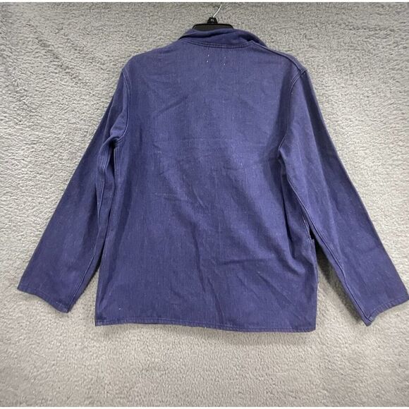 All The Wolves Desert Trip Jacket One Size Embroidered Slouchy Blue Jacket - Picture 8 of 9